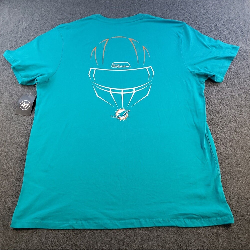 Miami Dolphins Tshirt Men’s Size 2XL Blue 47 Brand